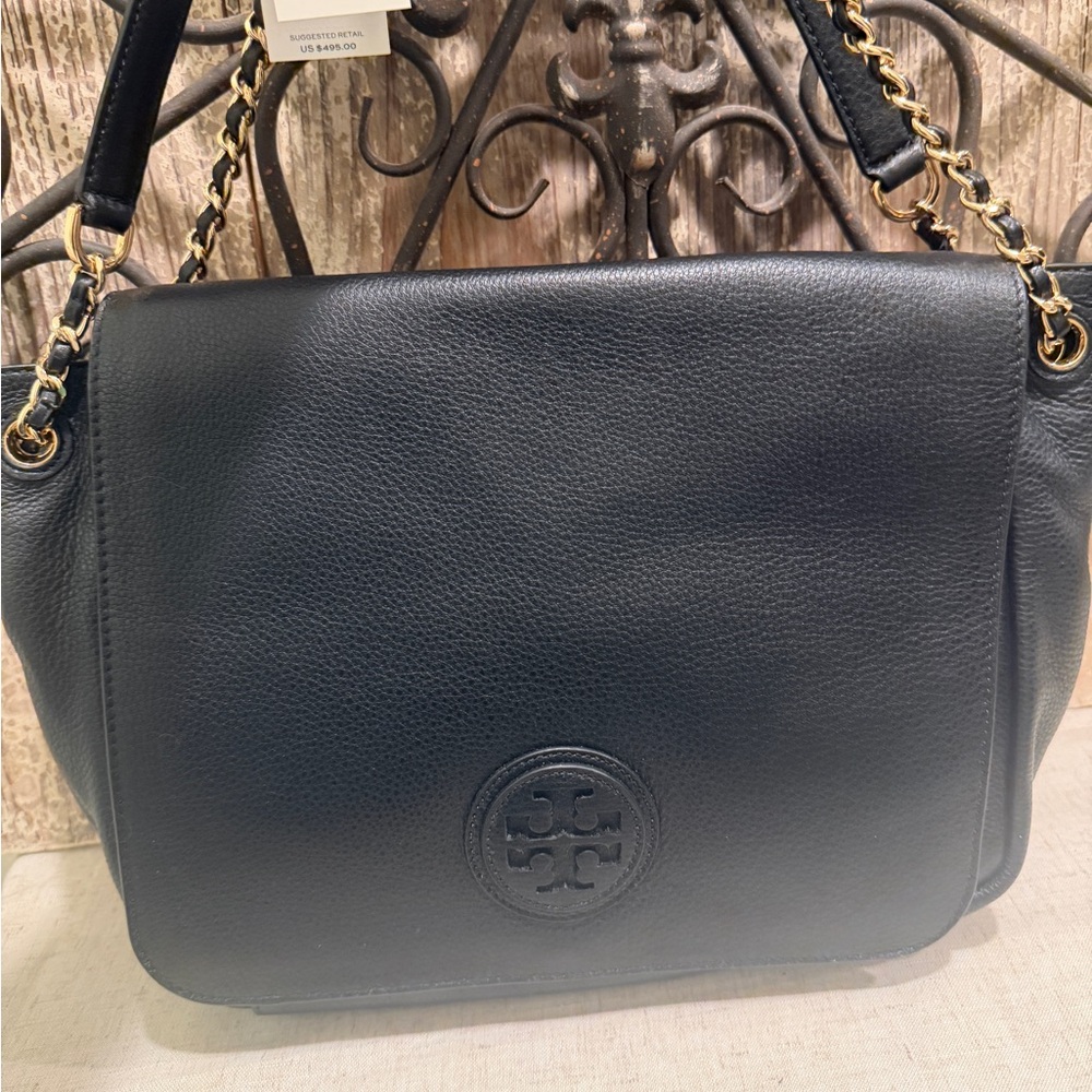 Tory Burch Black Leather Shoulder Bag
